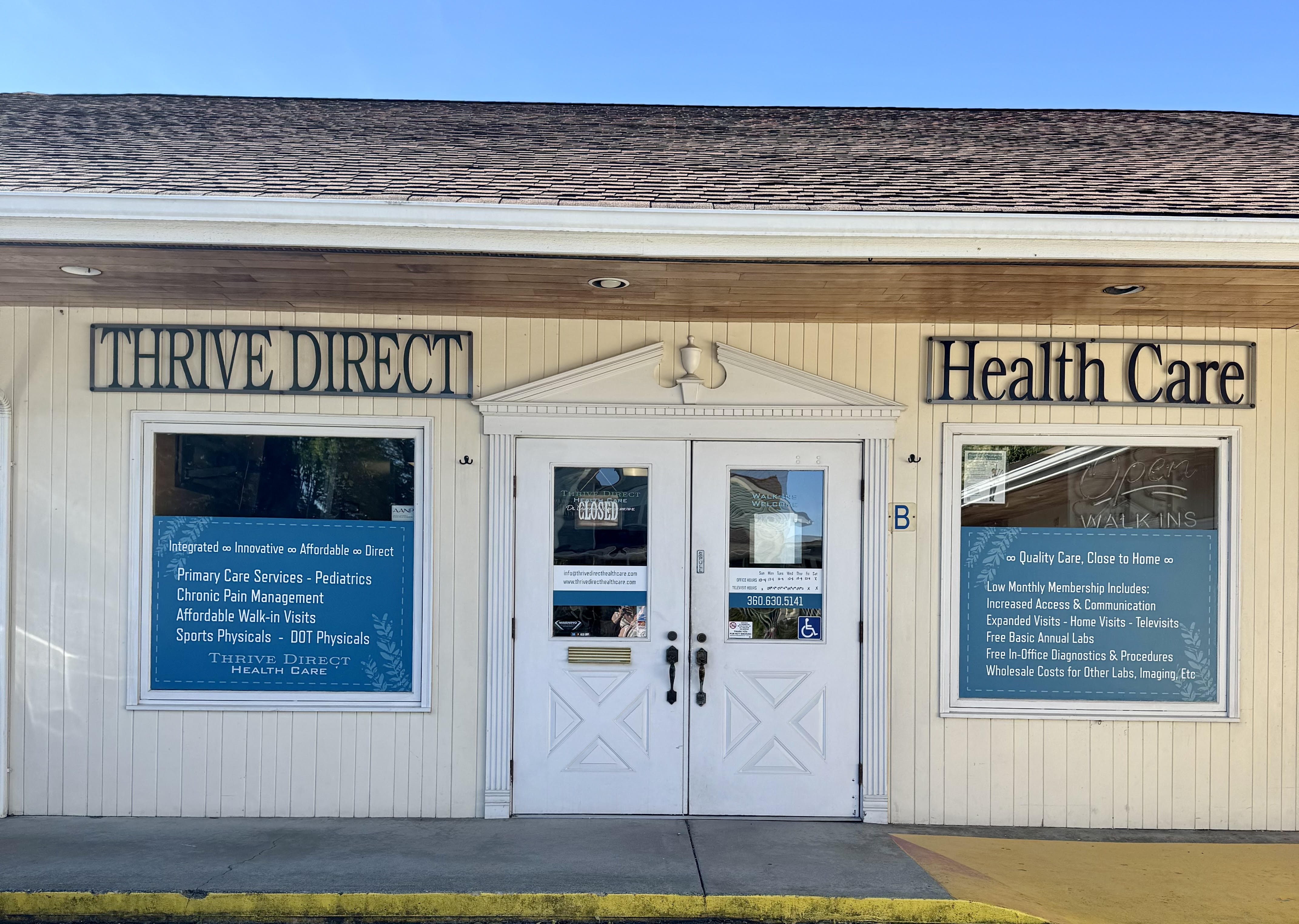 Front of the Thrive Direct Healthcare Building